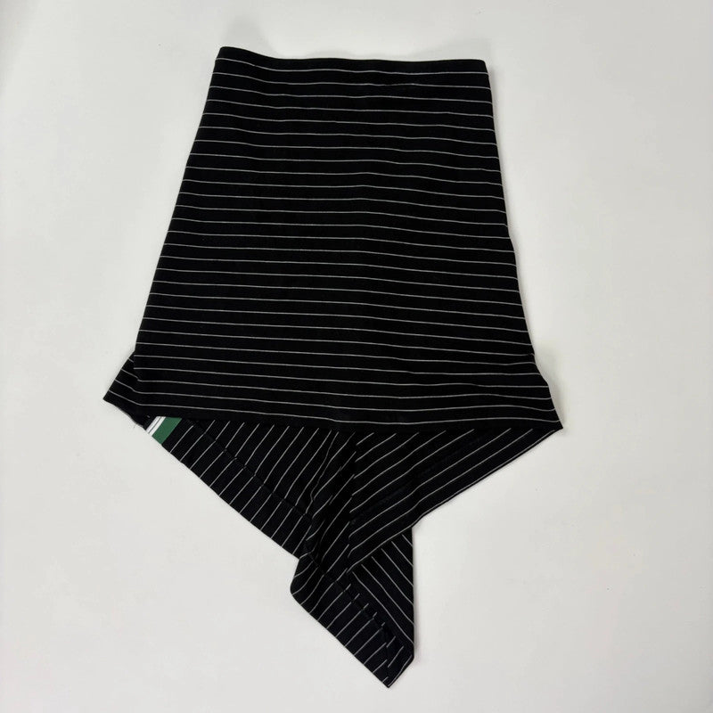 Cop Copine asymmetric black pinstripe skirt
