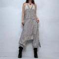 pinstripe batwing slouchy dungarees