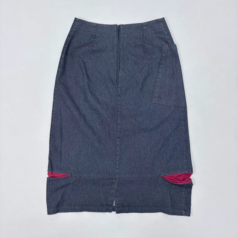 denim Cop Copine structured barrel skirt
