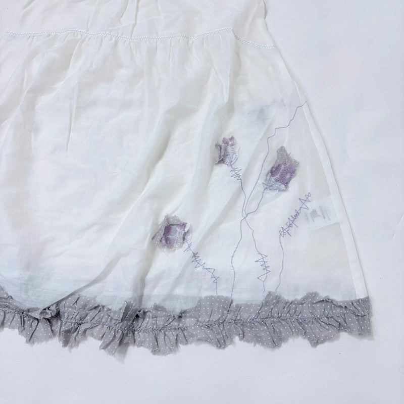 cop copine white cotton mini dress