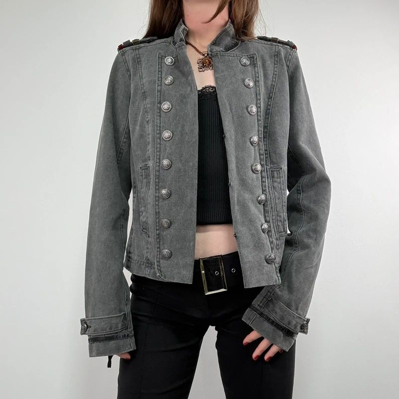 Khaki military napoleon military jacket