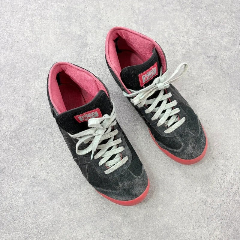 Black leather onitasuka tiger high top trainers