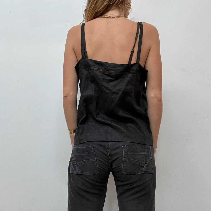Vintage black linen vest