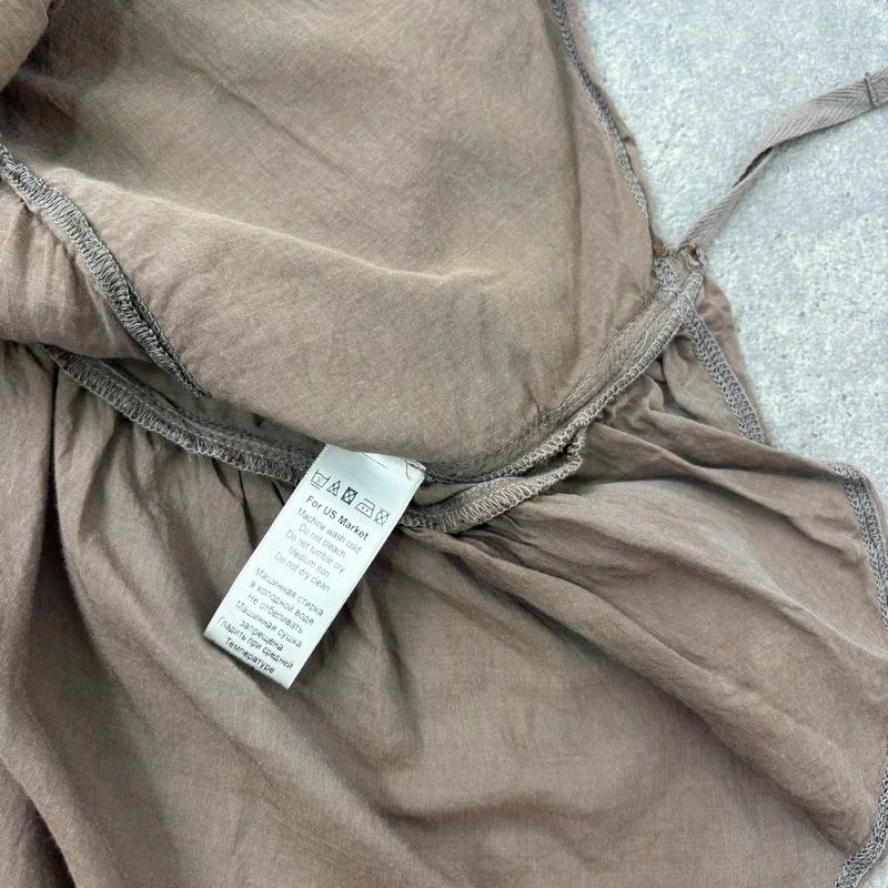 khaki brown draped slouchy asymmetric vest
