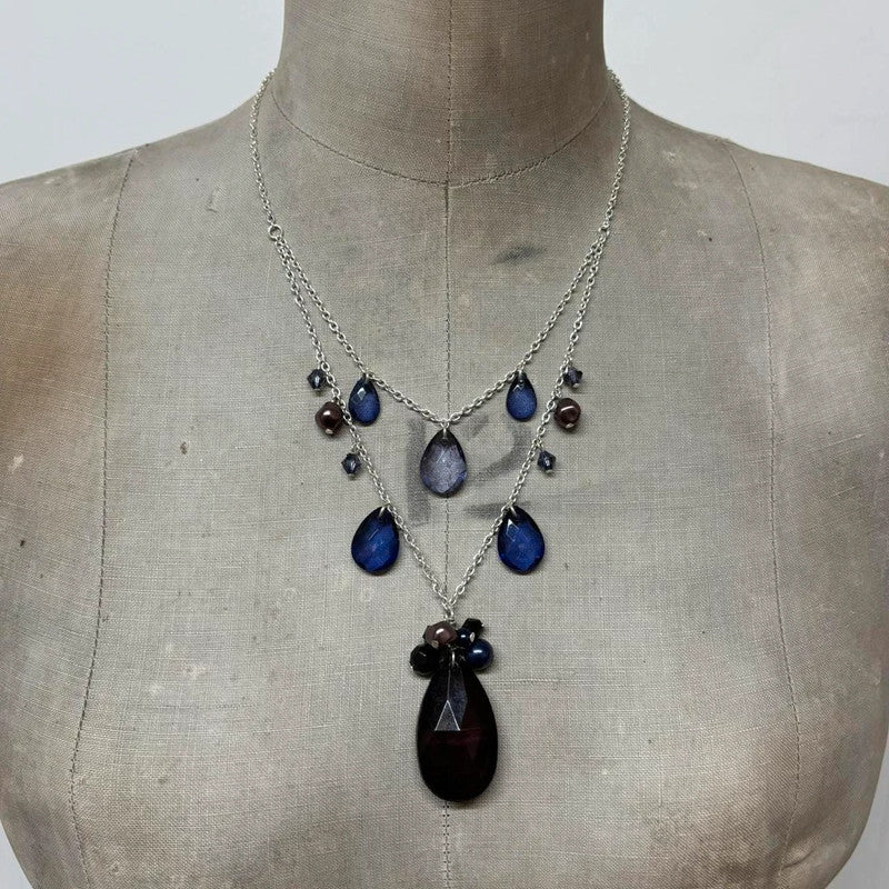 coquette gemstone necklace