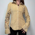 embroidered western corduroy shirt
