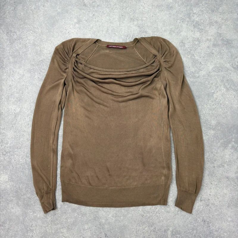 slouchy knit draped top