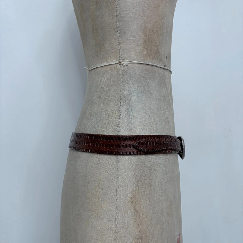 brown western wrap belt
