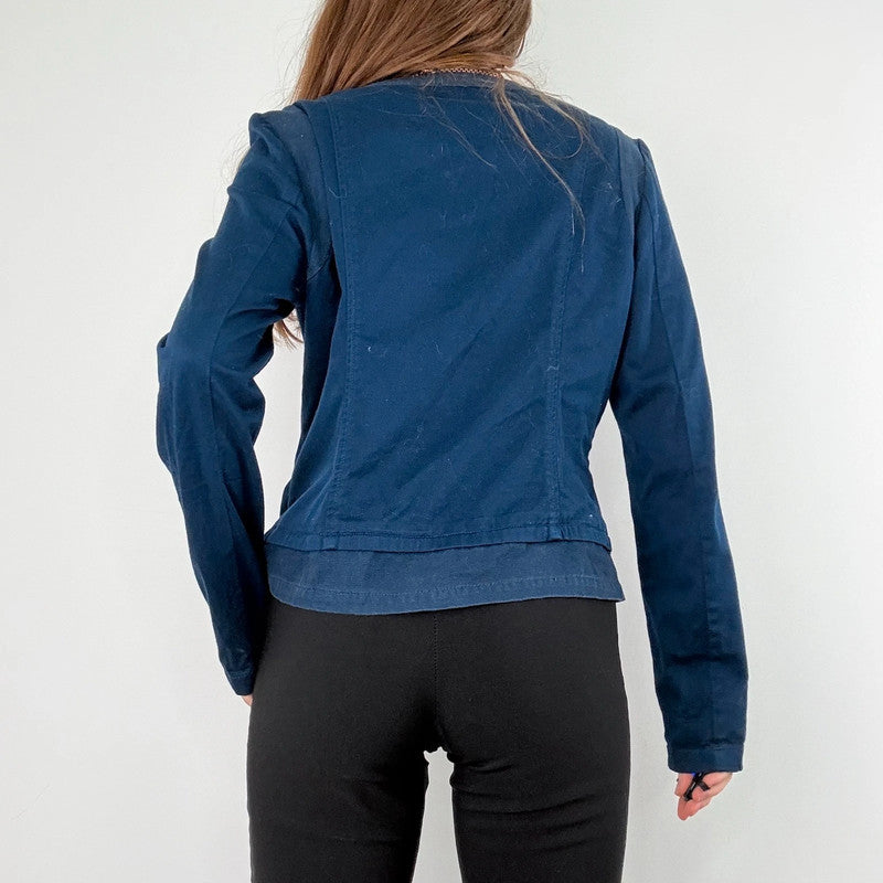 Blue napoleonic button military jacket