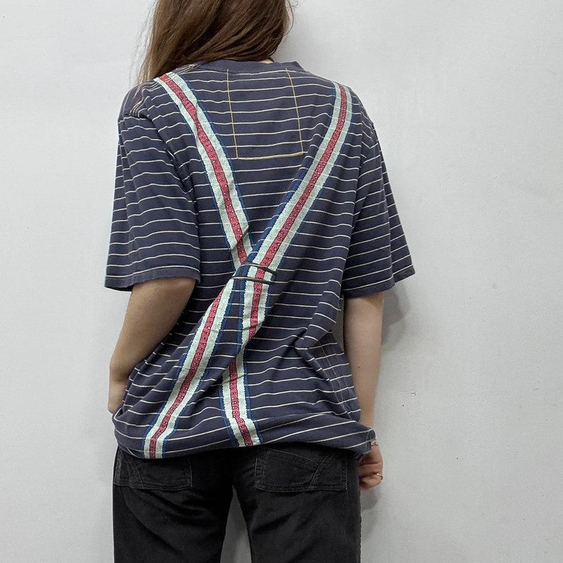 oversized navy pinstripe tshirt