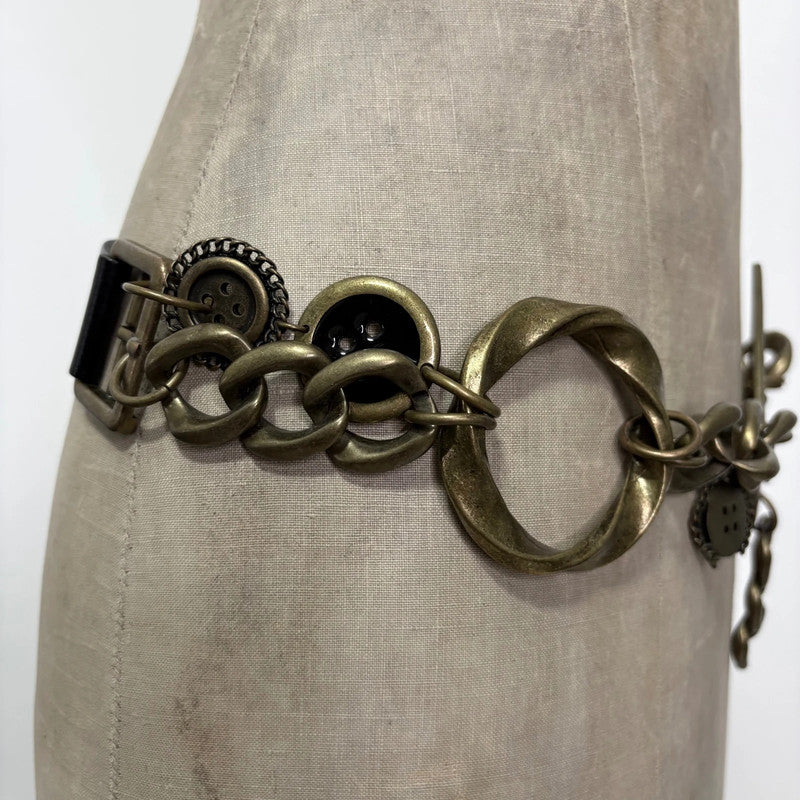 brass metal chain belt