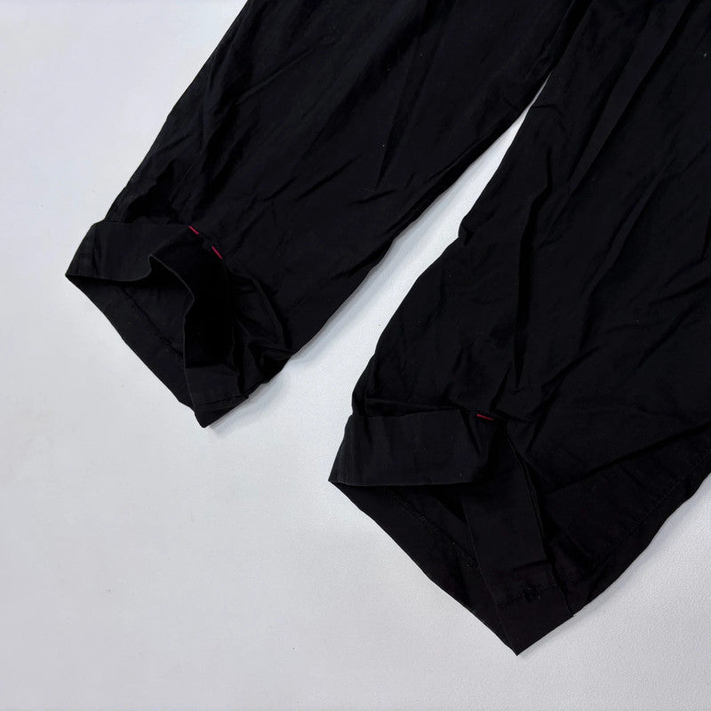 Cop Copine Black low rise lace up pleated trousers