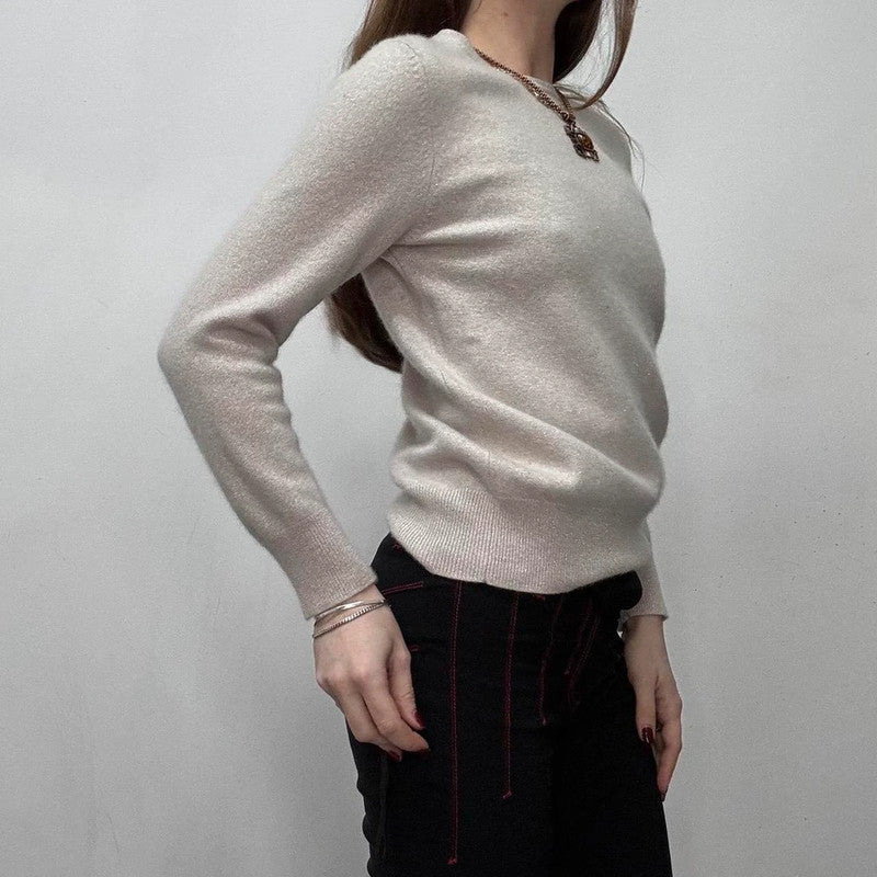soft knit cream cashmere jumper