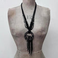 black layered grunge necklace