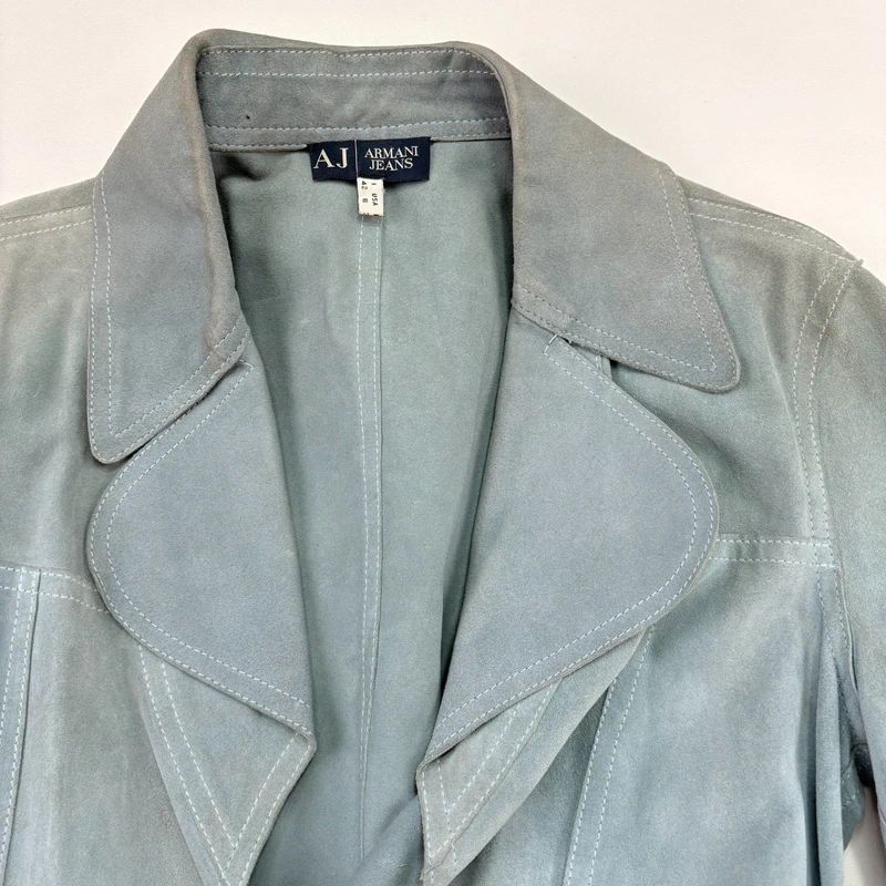 Pale Blue Suede Armani Jacket