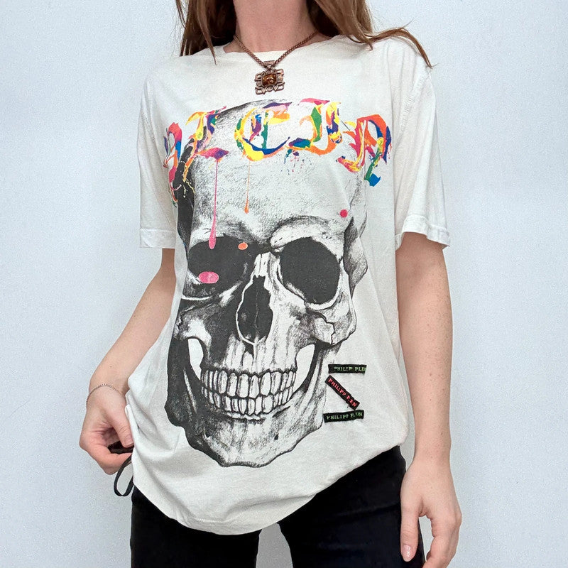 Philipp Plein graphic white short sleeve t-shirt
