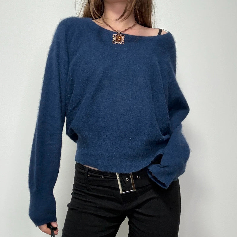 angora knitted slouchy batwing jumper