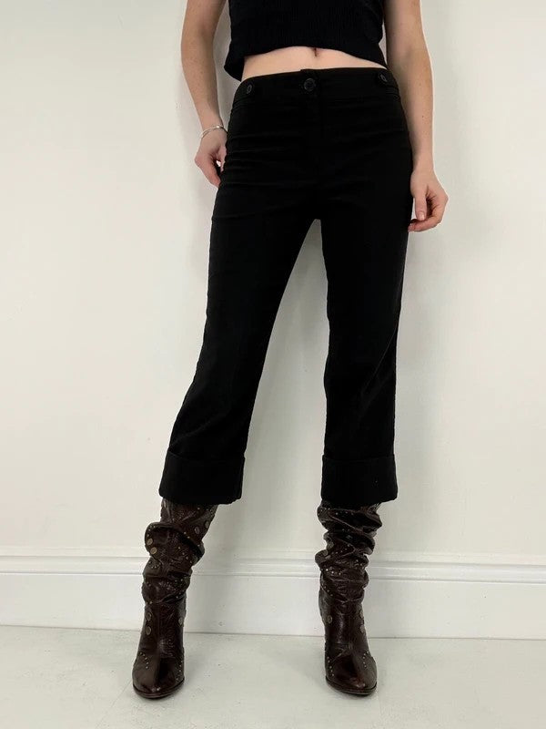 black cropped capri paints