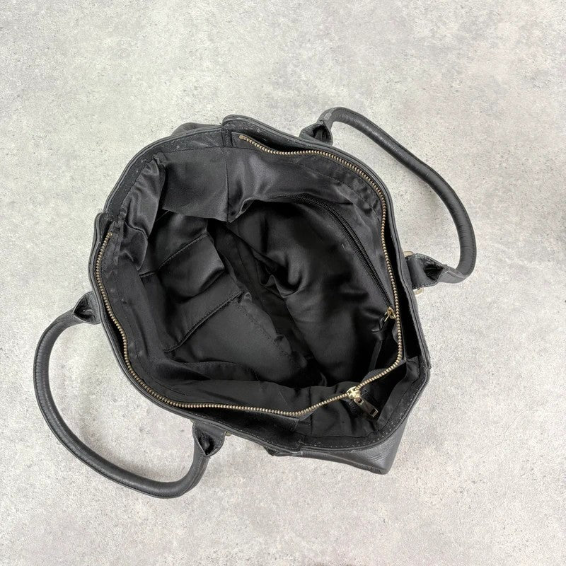 Black pony hair bag