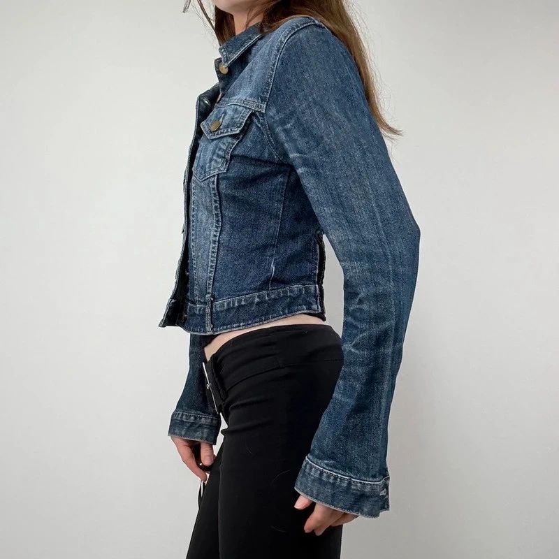 Distressed Cropped Denim Jacket