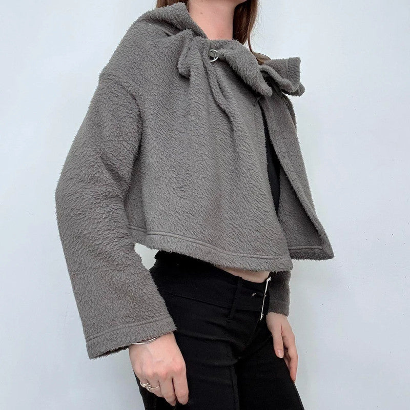 grey Cop Copine gathered cardigan