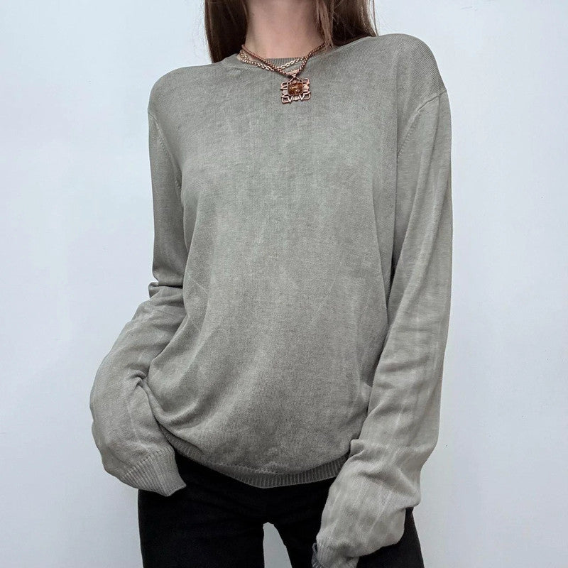 grey distressed diesel jumper