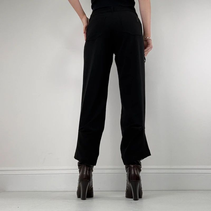 black Cop Copine pleated flared trousers