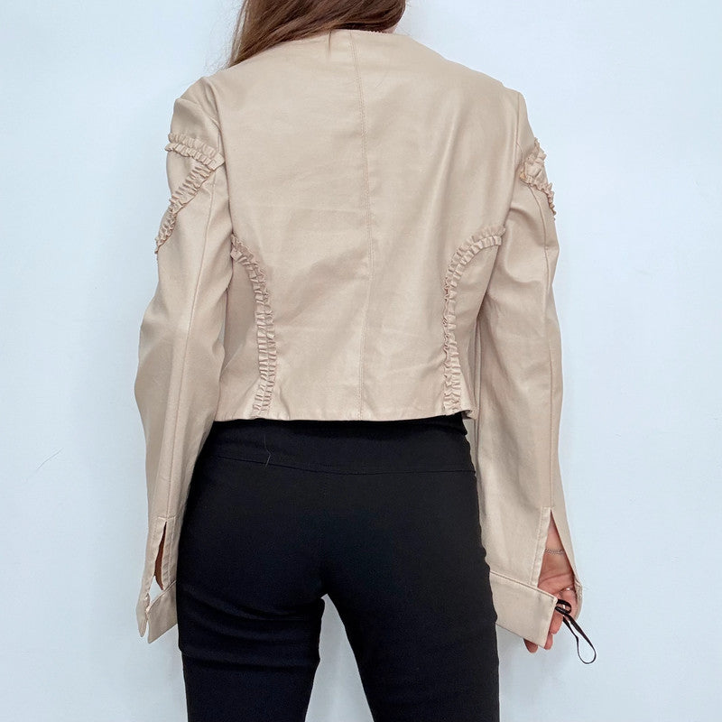 cropped hook and eye corset style jacket