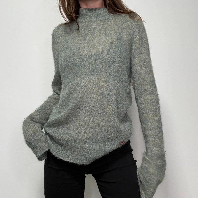 mohair knitted slouchy jumper
