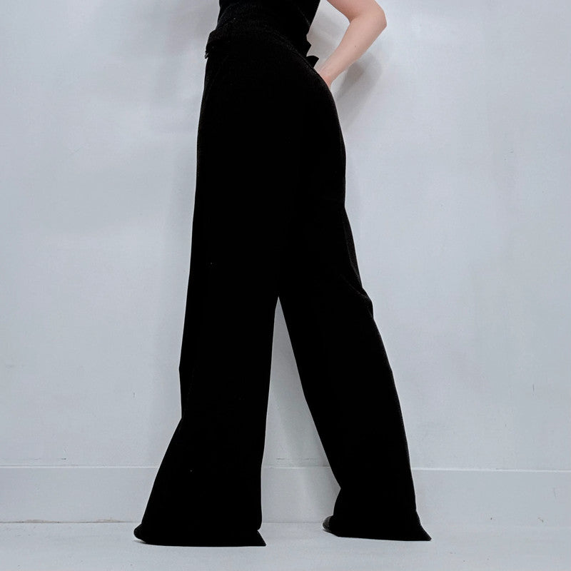 black cop copine wide leg trousers