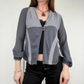 grey structured utility grunge shirt