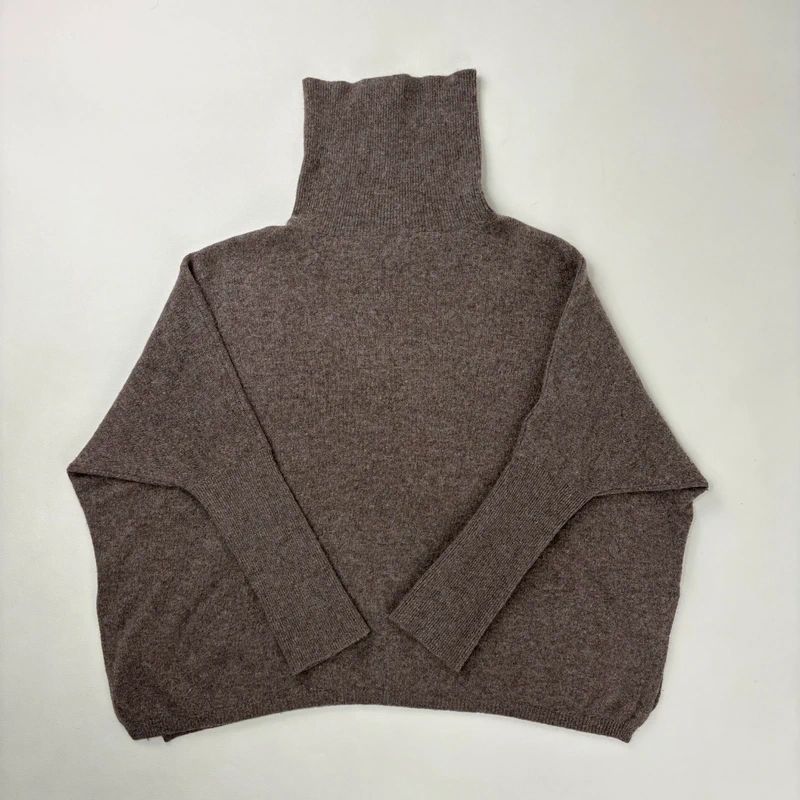 brown slouchy cashmere batwing jumper