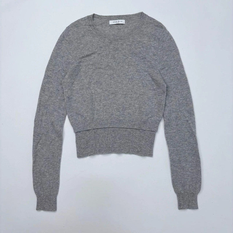 grey cashmere layered jumper