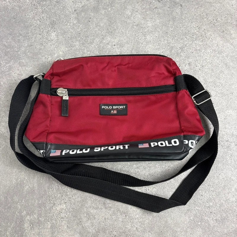 Polo sport RL 90s red logo messenger bag