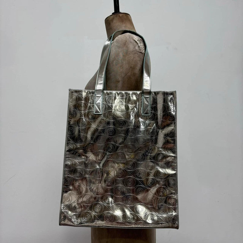 silver tech metallic bag
