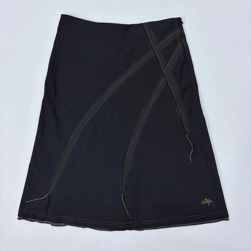 black Cop Copine flared midi skirt