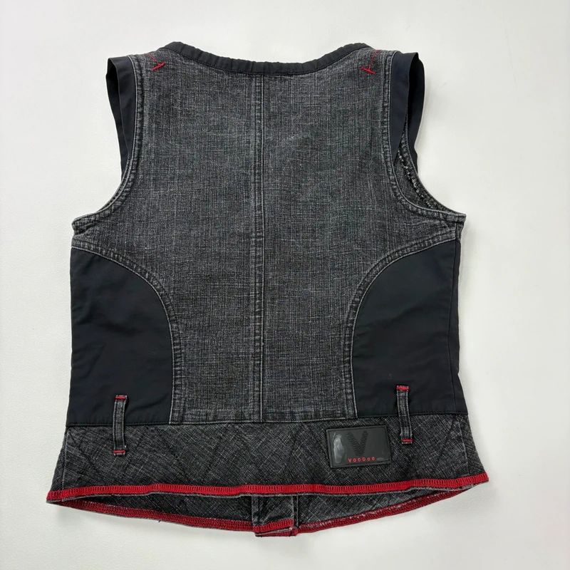 distressed structured utility vest