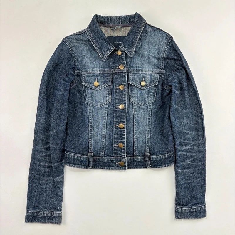 Distressed Cropped Denim Jacket