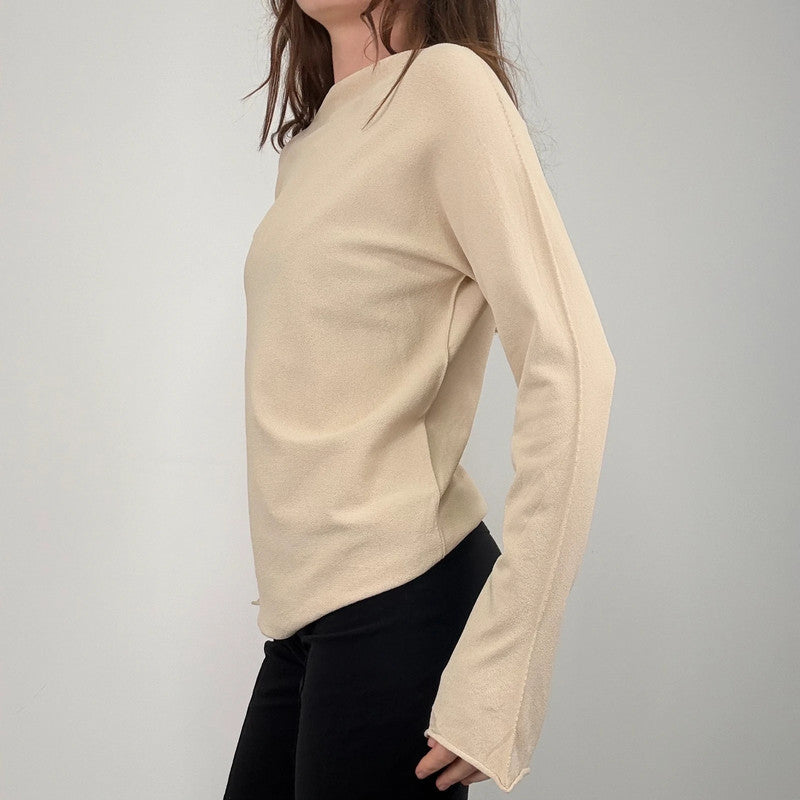 structured cream knit jumper
