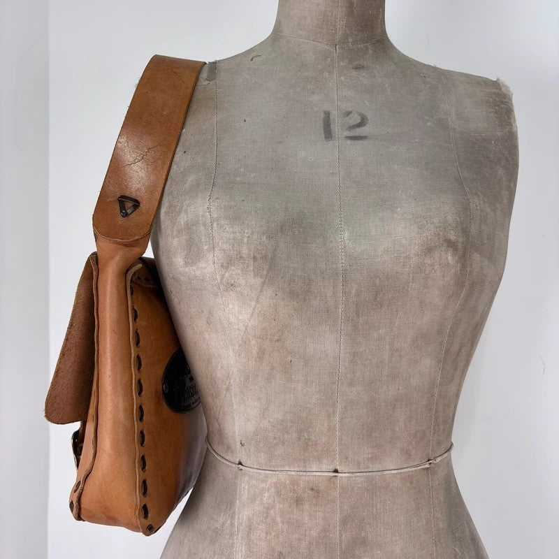 Tan cargo buckle western shoulder bag