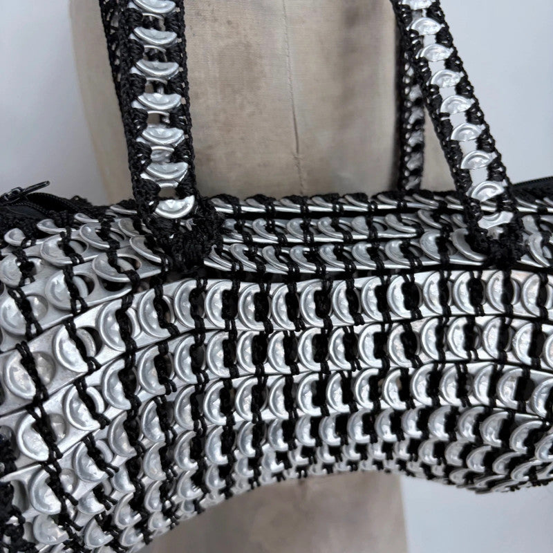 silver metal beer cap bag