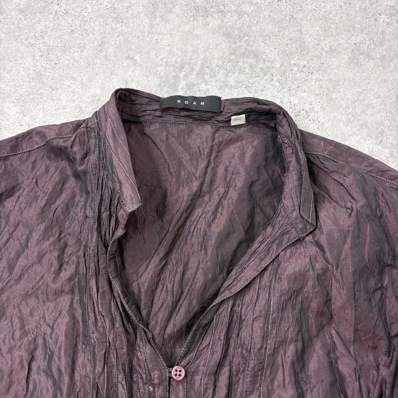 crinkle flared gathered blouse