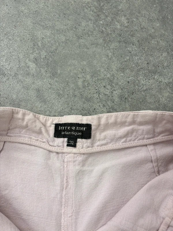pink wide leg cropped capri pants