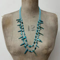 blue beaded shell necklace