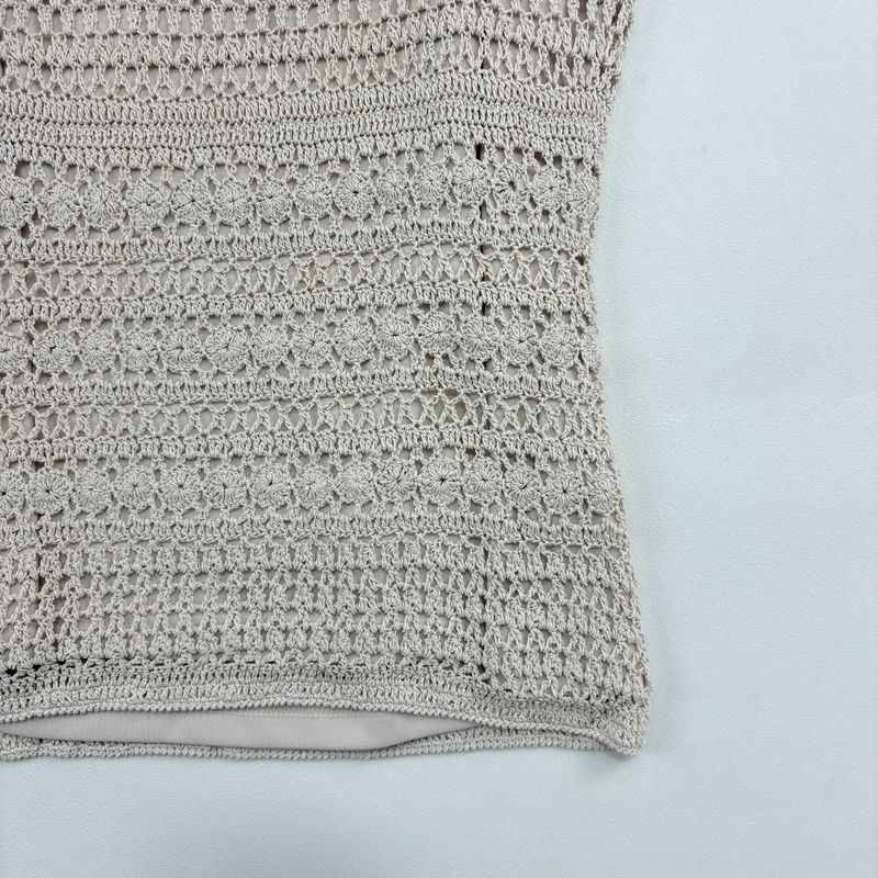 Crochet Lace Knit Cream top