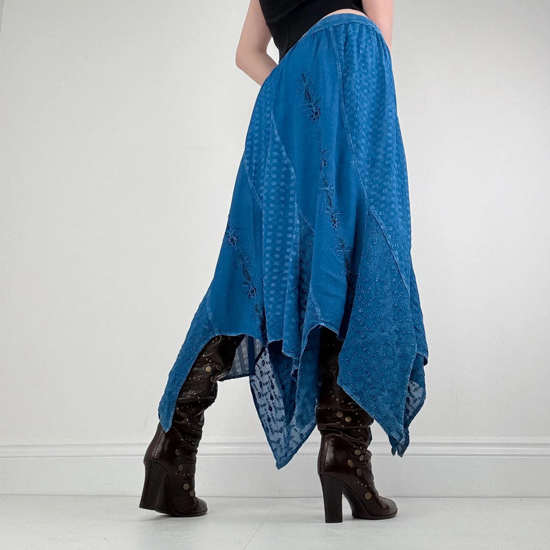 blue embroidered hippie fairy
