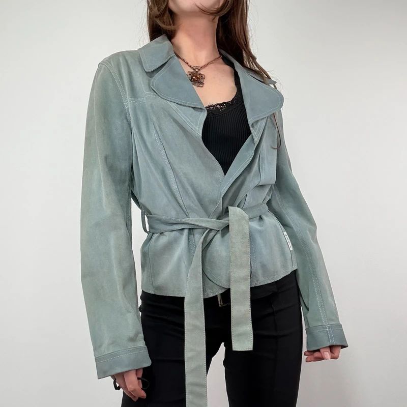 Pale Blue Suede Armani Jacket
