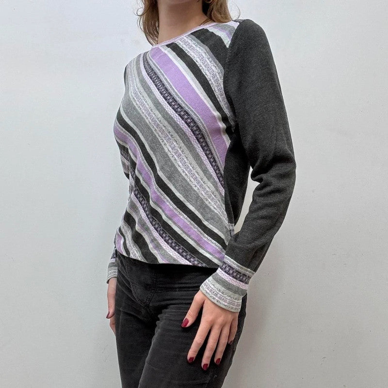 stripe wool knitted jumper