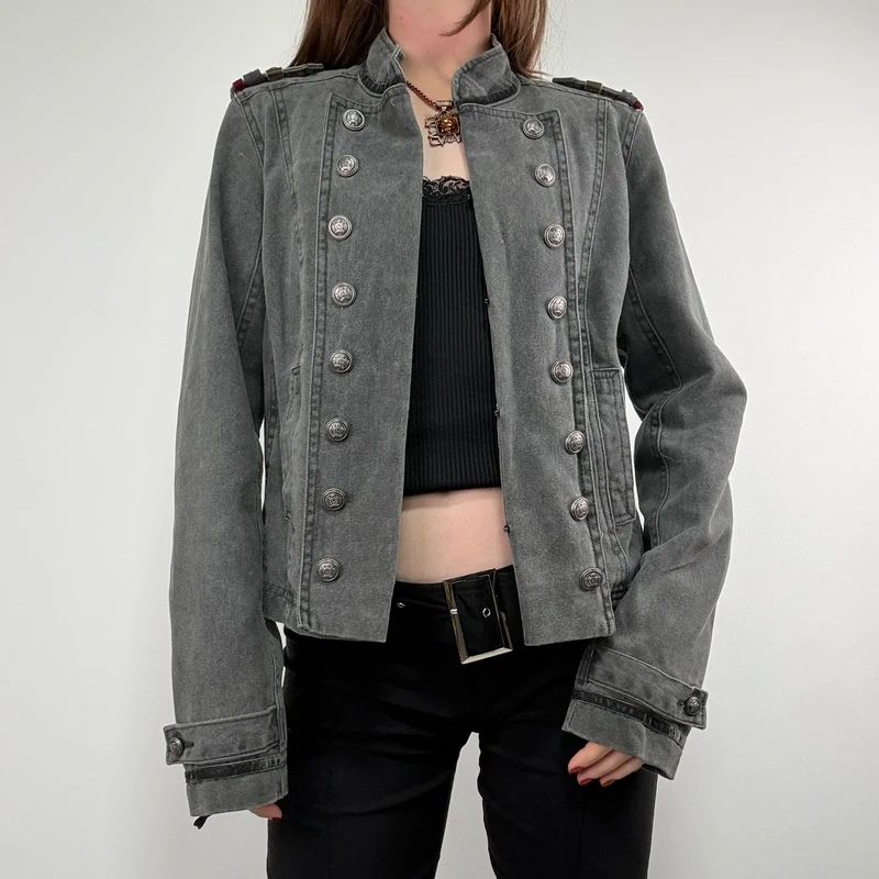 Khaki military napoleon military jacket