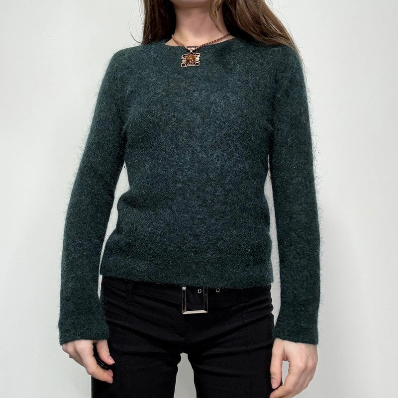 dark green wool knitted jumper